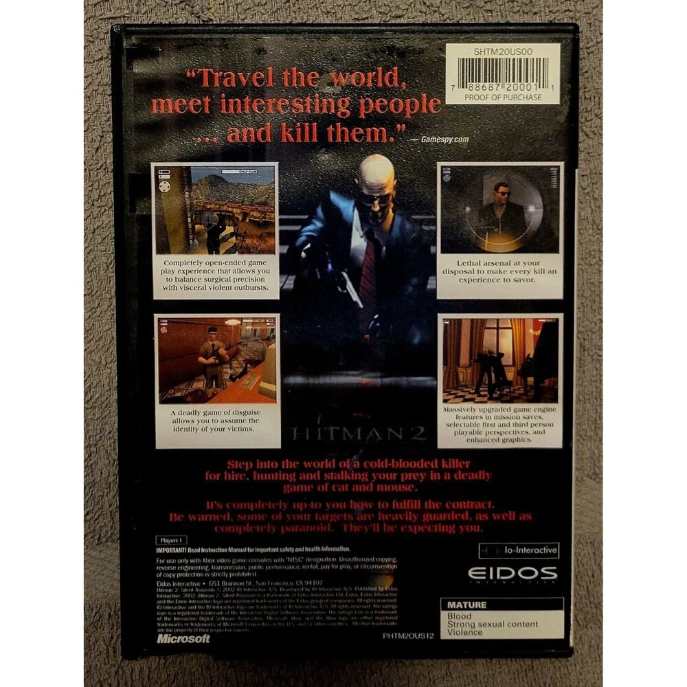 OG XBOX: Hitman 2: Silent Assassin,CIB, MANUAL, TESTED & WORKING, FAST SHIPPING